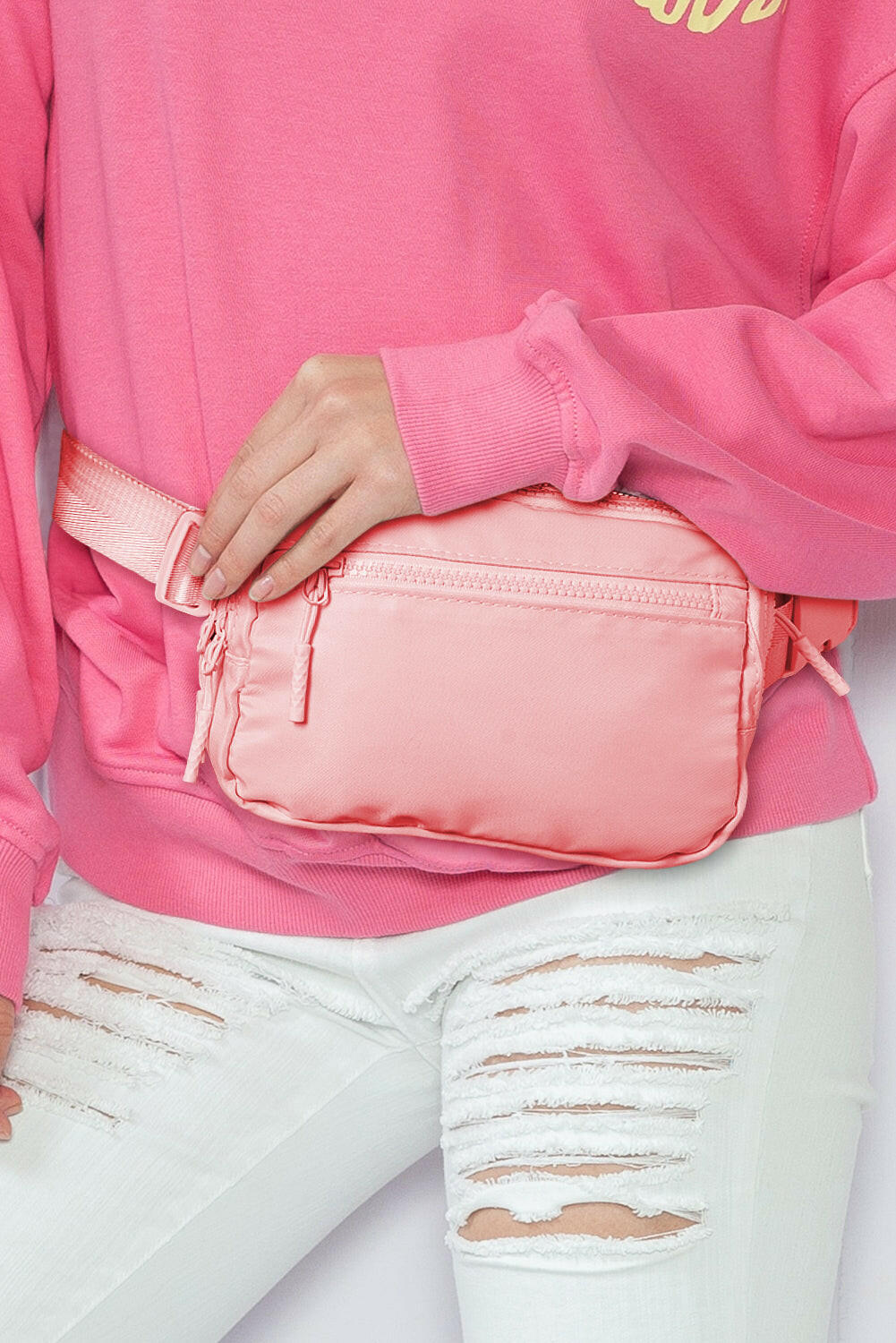 Light Pink Square Crossbody Bag