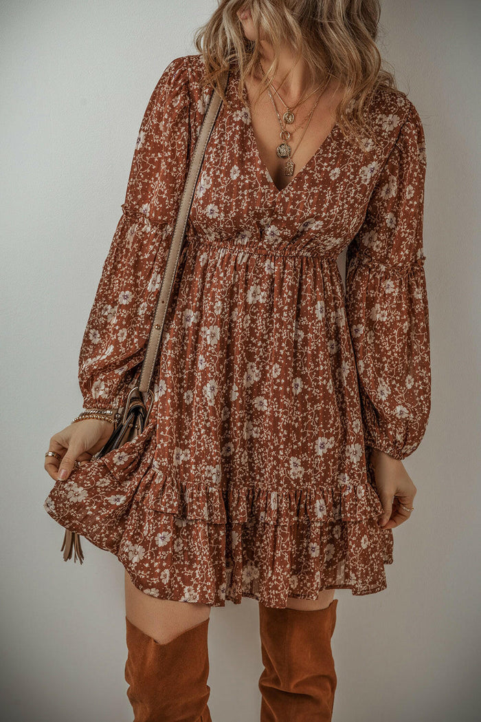 Patricia Brown Boho Floral Dress