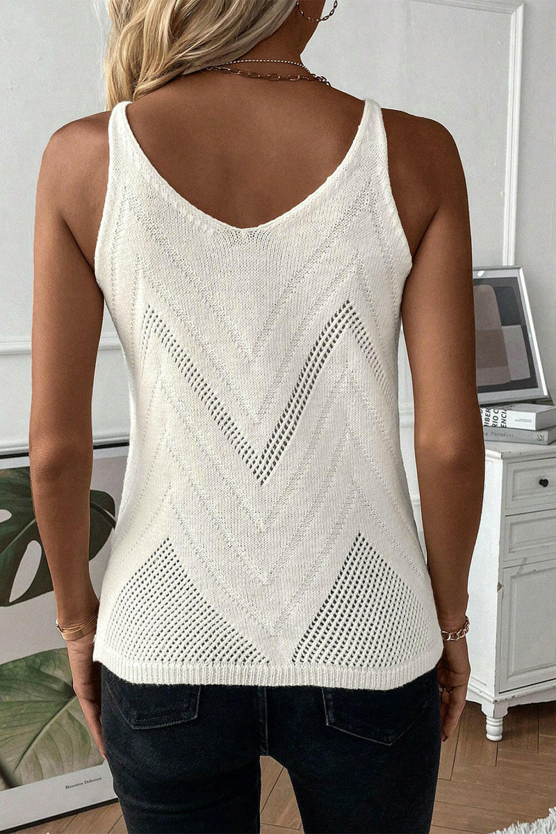 Cotton Pointelle Knit Cami Top