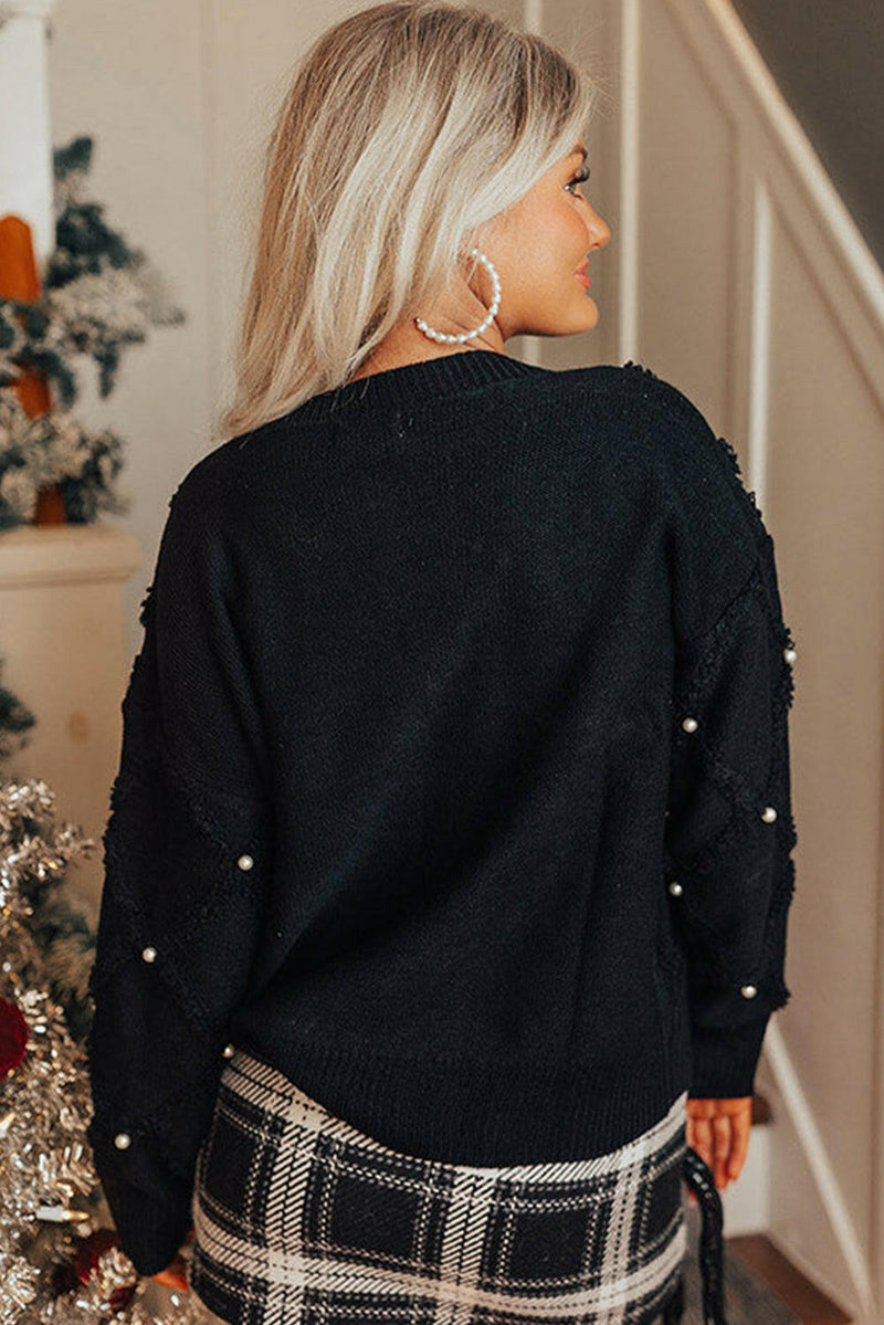 Black Pearl Embellished Sweater