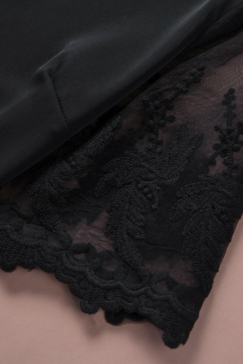 Black Sheer Lace Blouse