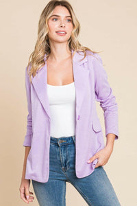 Lilac Button Up Blazer