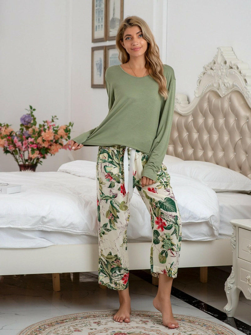 Long Sleeve Top and Pants Lounge Set