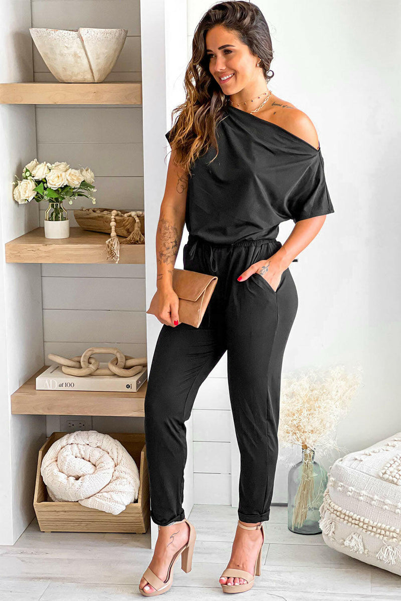 Black Tapered Jumpsuit