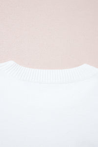 Coffee Letter Embroidered Graphic Sweater