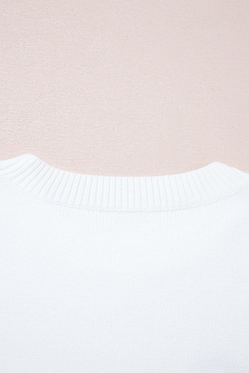 Coffee Letter Embroidered Graphic Sweater