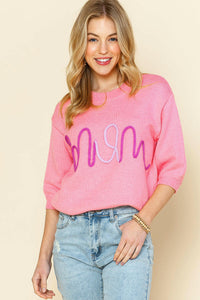 Pink Mom Sweater