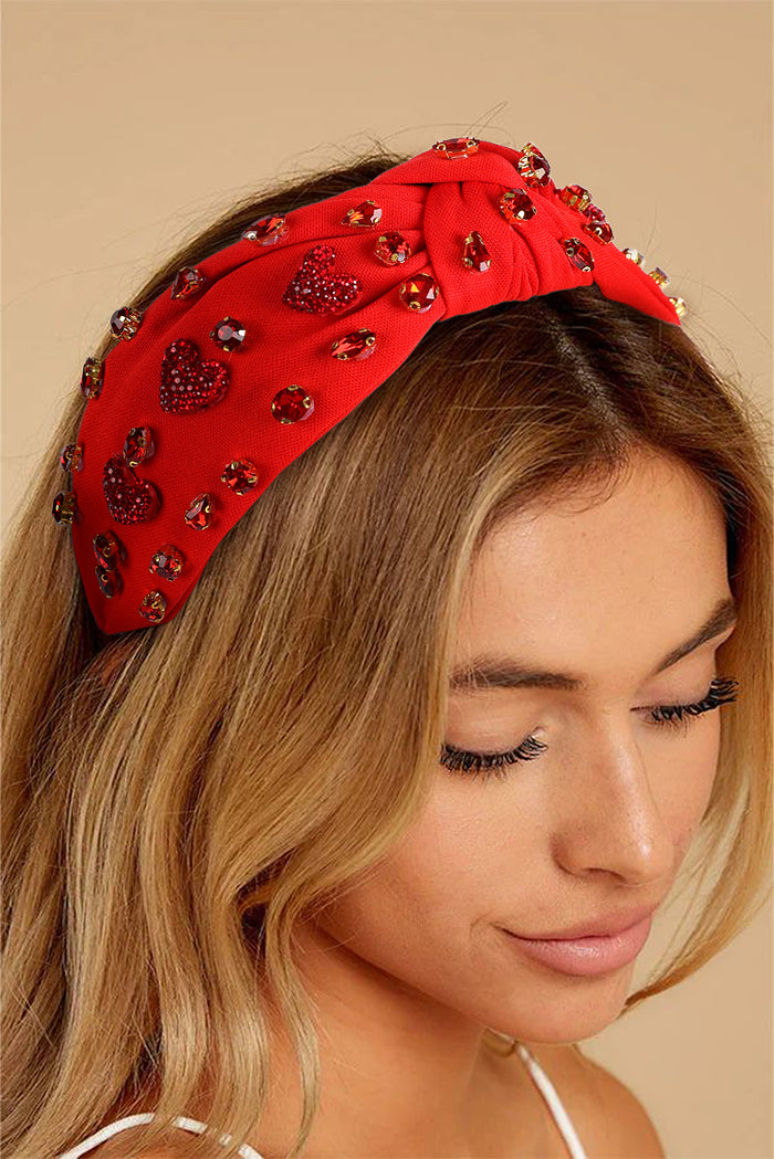 Red Heart Crystal Headband