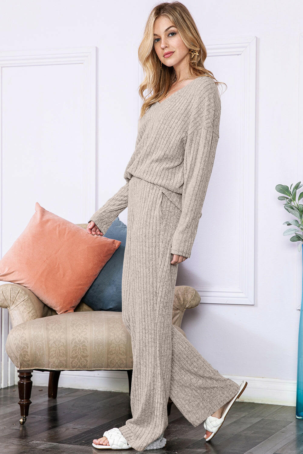 Ribbed Knit Loungewear Set