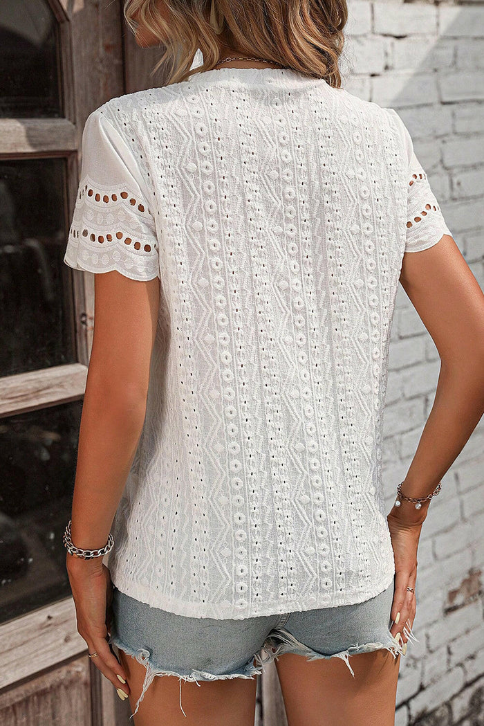 Eyelet Embroidered Blouse