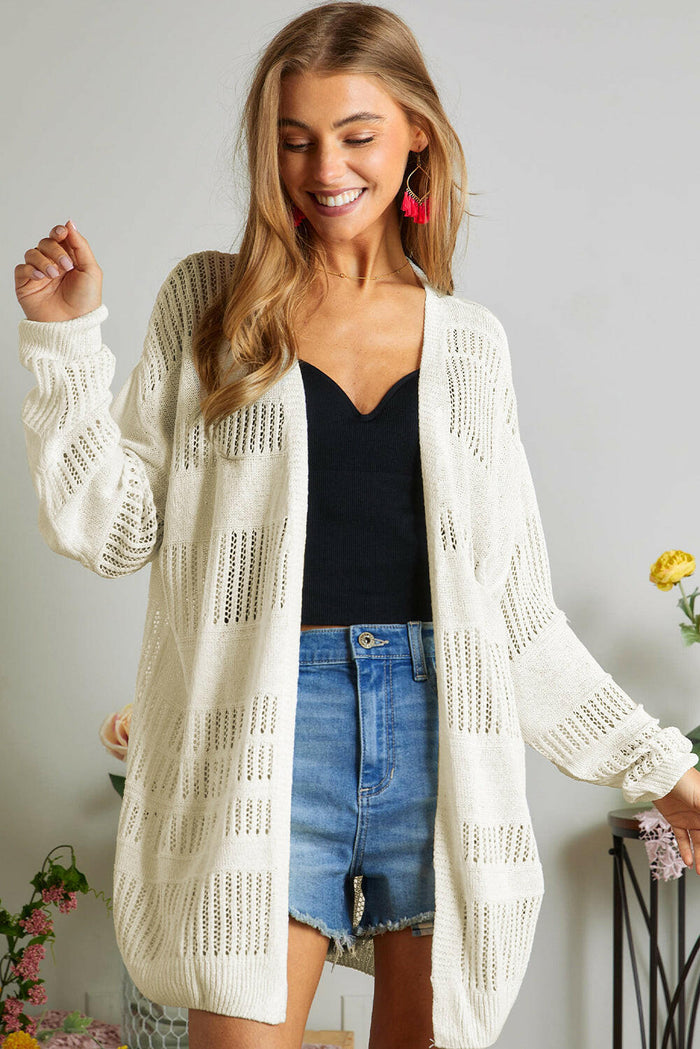 Open Front Tunic Cardigan