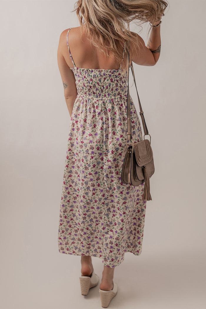 Rachel Boho Floral Midi Dress