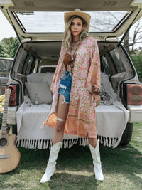 Floral Open Front Kimono