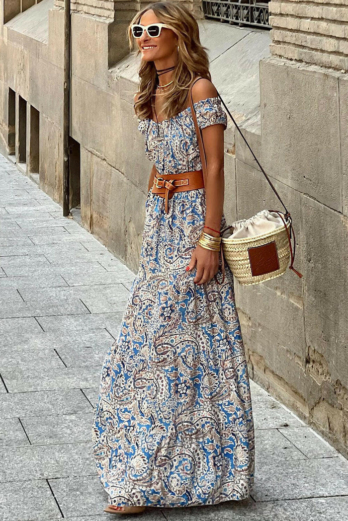 Sofia Boho Paisley Maxi Dress