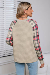 Women's Cute Plaid Sweatshirt