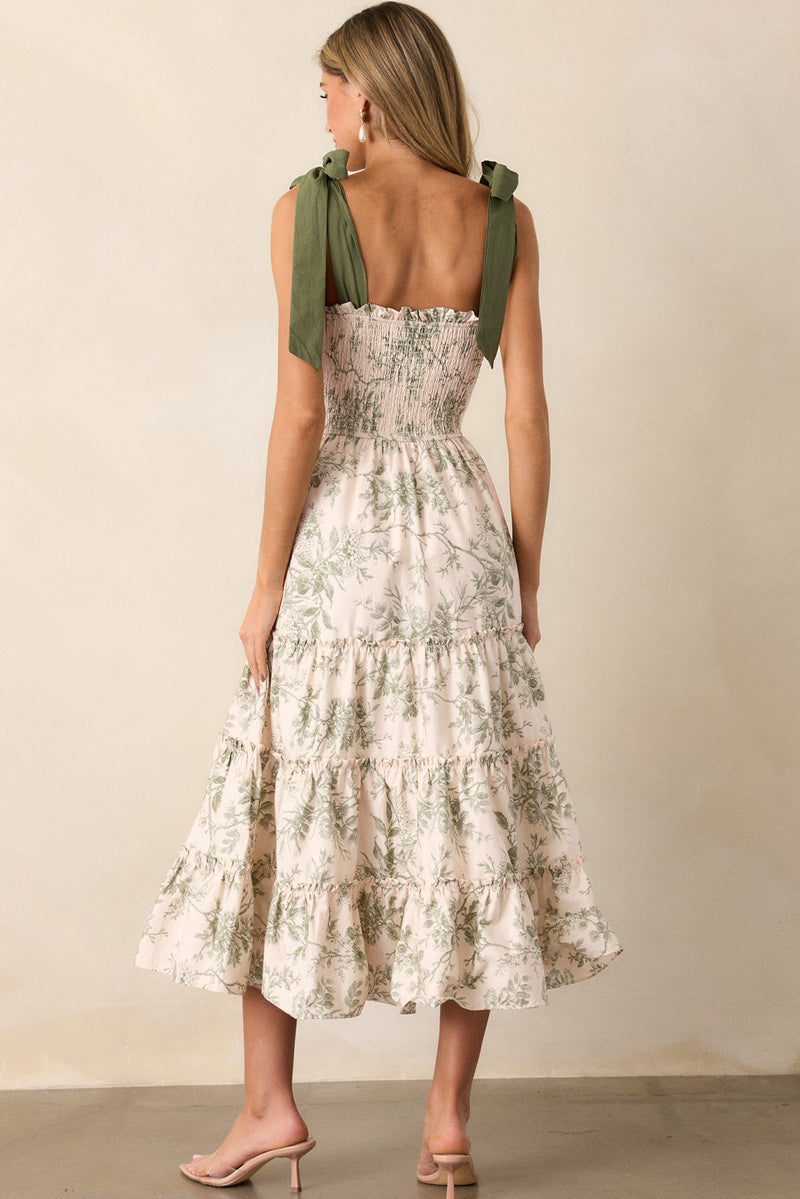 Evelyn Green Floral Maxi Dress