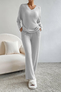 Ribbed Knit Loungewear Set