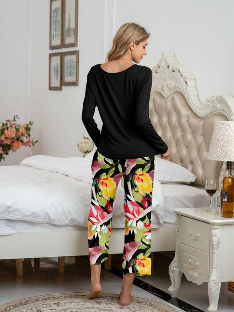 Long Sleeve Top and Pants Lounge Set