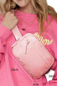 Light Pink Square Crossbody Bag