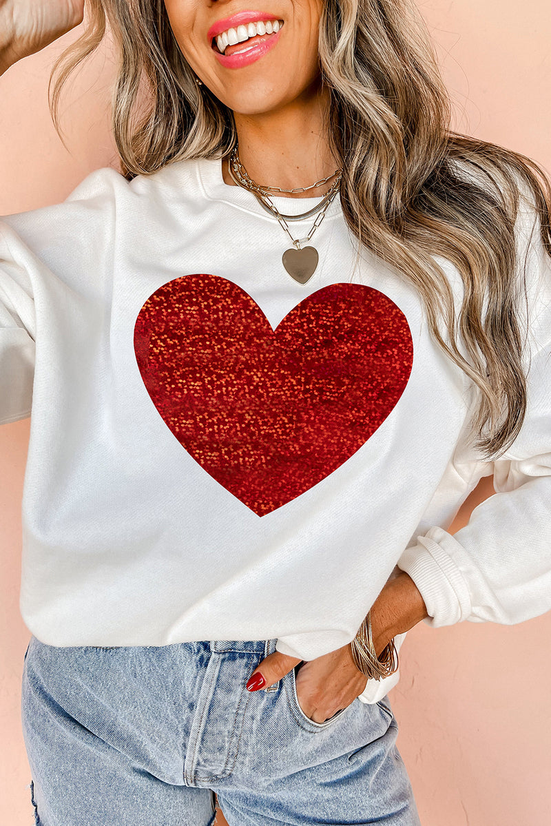 Valentine Heart Graphic Sweatshirt