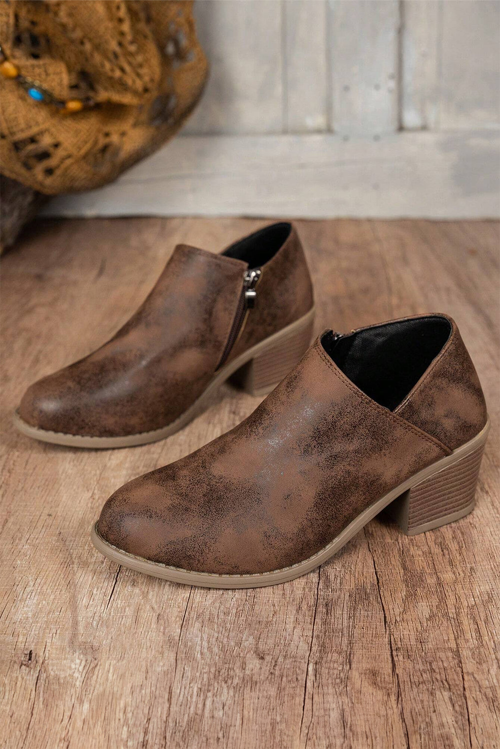 Suede Ankle Booties