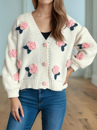 Flower Long Sleeve Cardigan