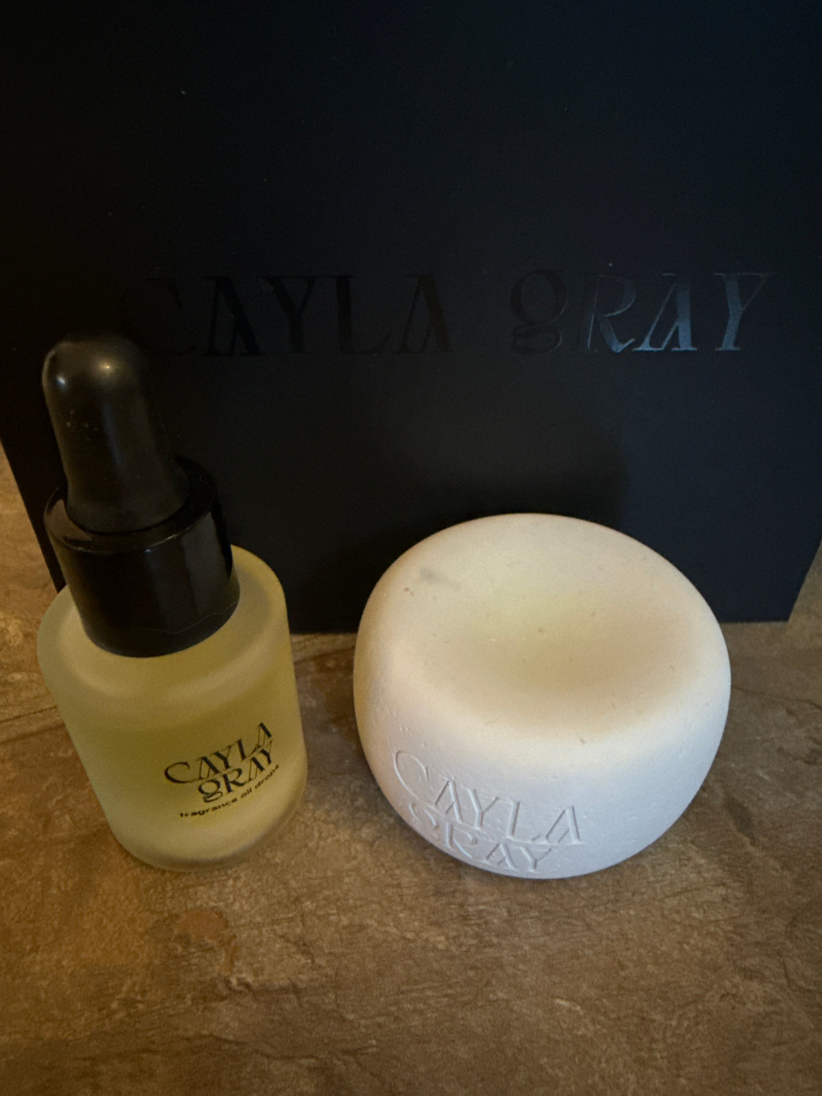 Cayla Gray Cozy Scent Stone Set