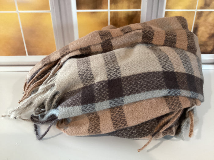 Brown Plaid Scarf
