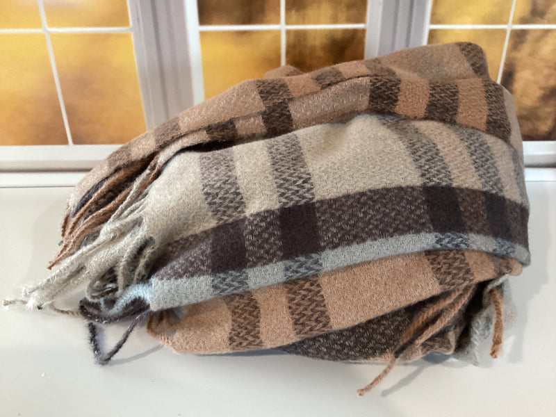 Brown Plaid Scarf