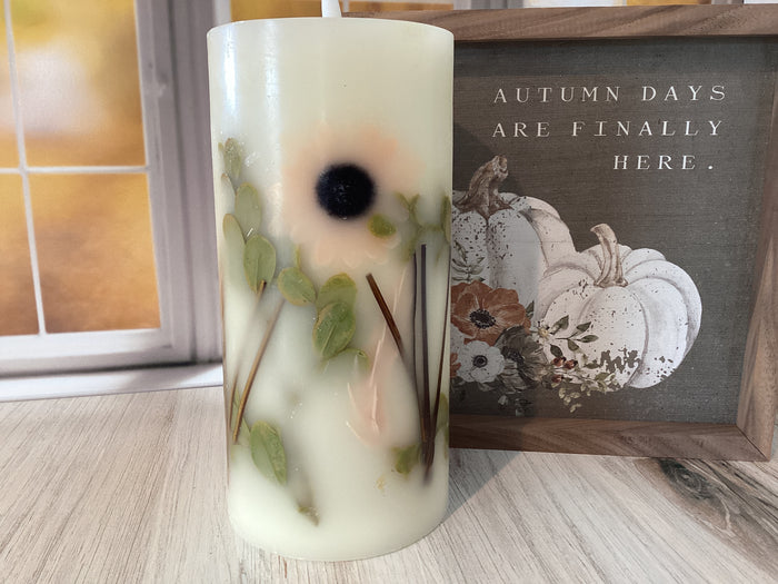 Large Sunflower Candle