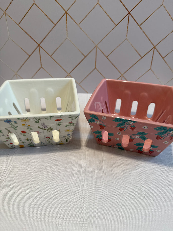 Ceramic Large Berry Basket