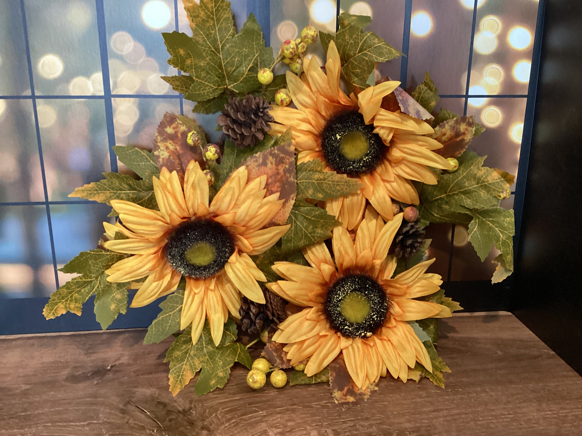 Sunflower Candle Ring 16”