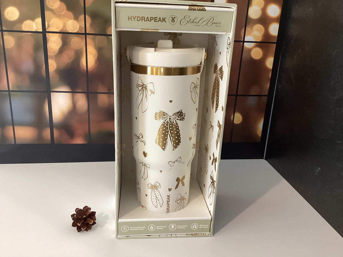 Hydrapeak Gold Bow Tumbler