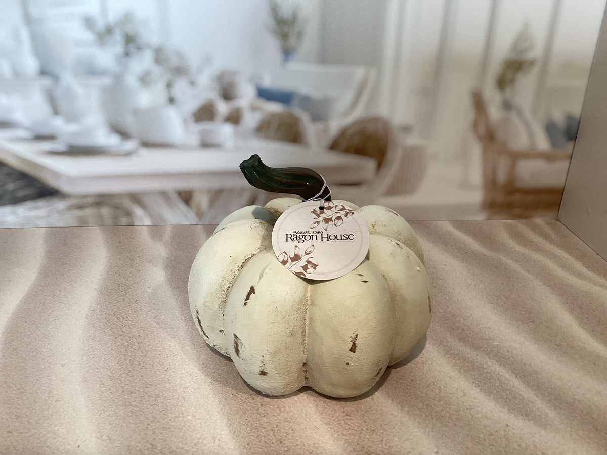Cream Resin Pumpkin