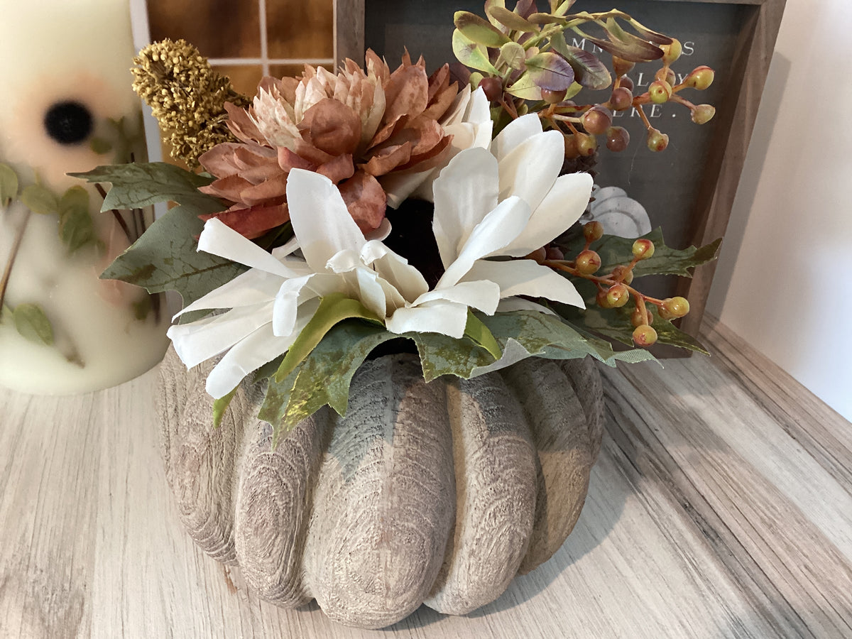 Pumpkin floral vase