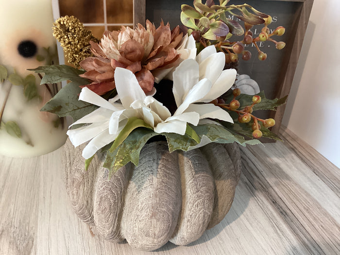 Pumpkin floral vase