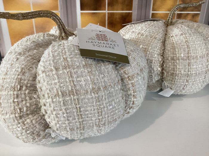 Silver Pumpkin Decor