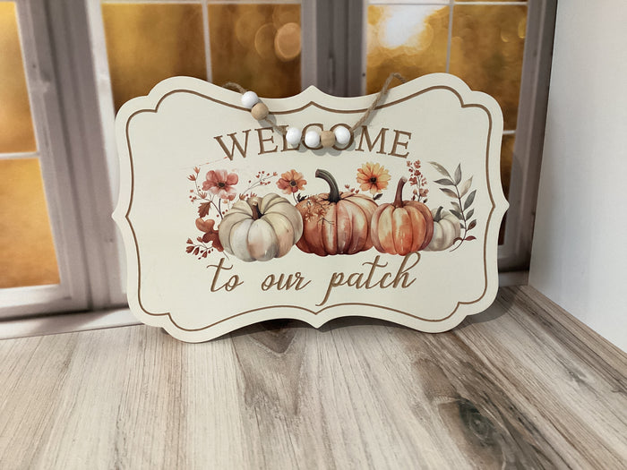 Pumpkin Welcome Sign