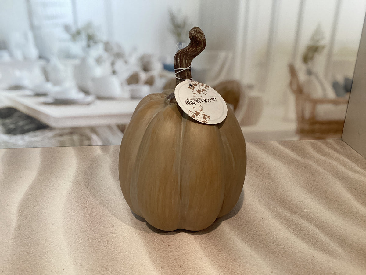 Tan Resin Pumpkin