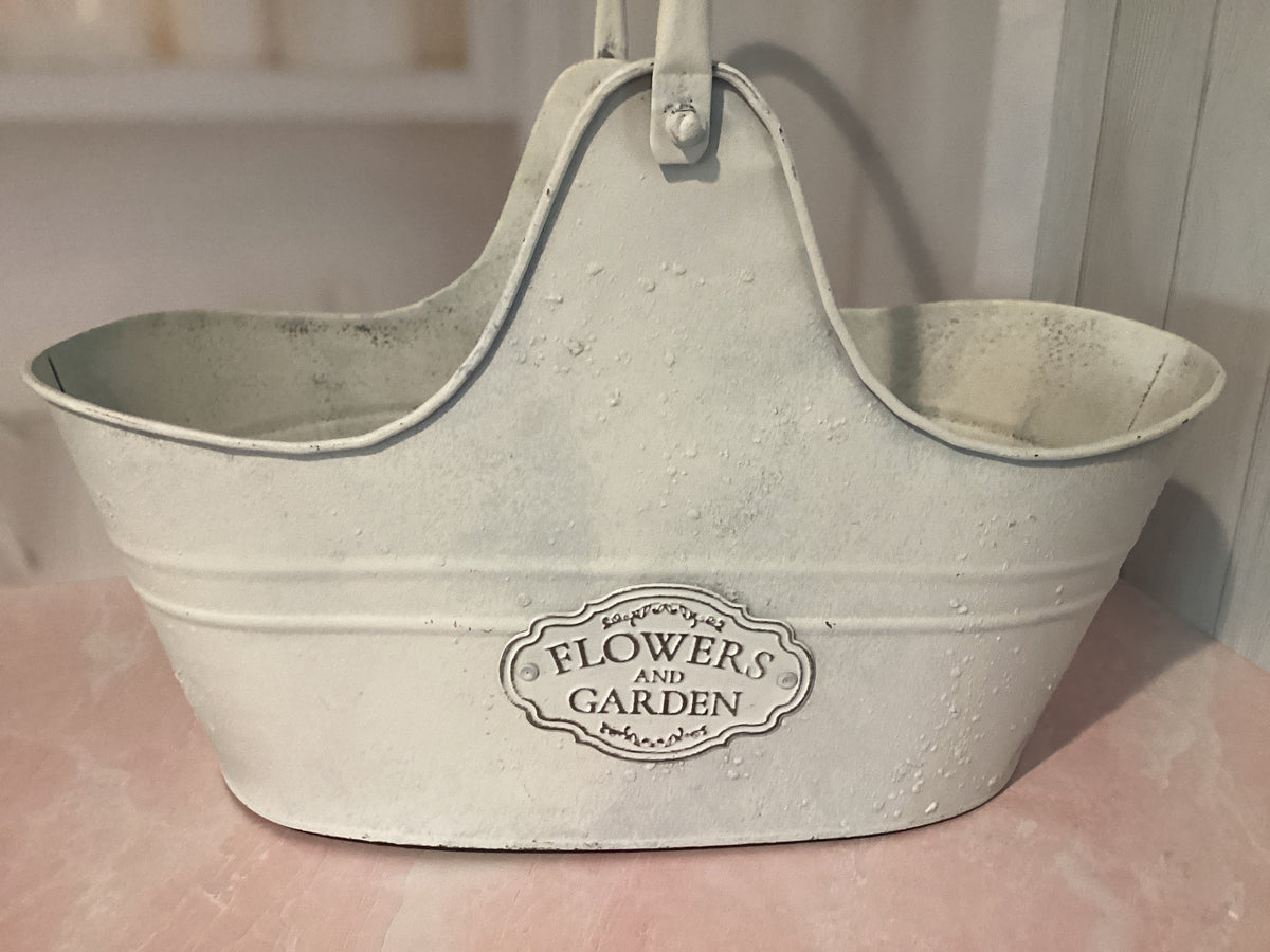 White Metal Basket