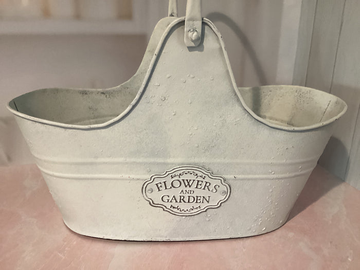 White Metal Basket