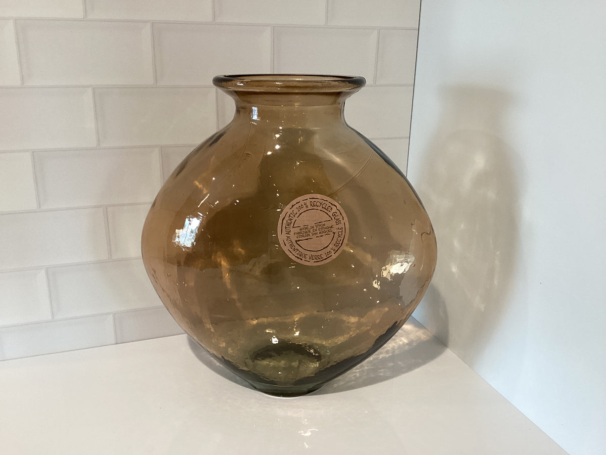 Brown Floral Vase