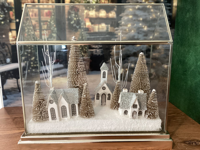 Glass Christmas Village