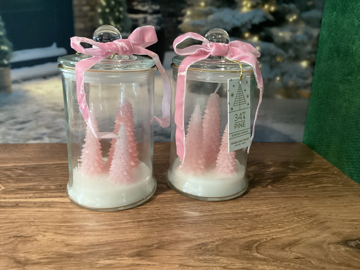 Pink Christmas Candle