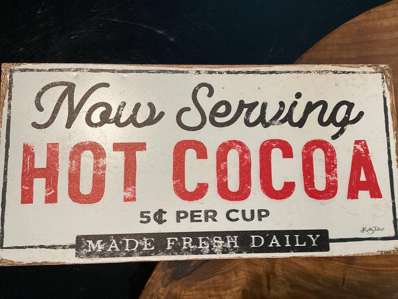 Hot cocoa sign