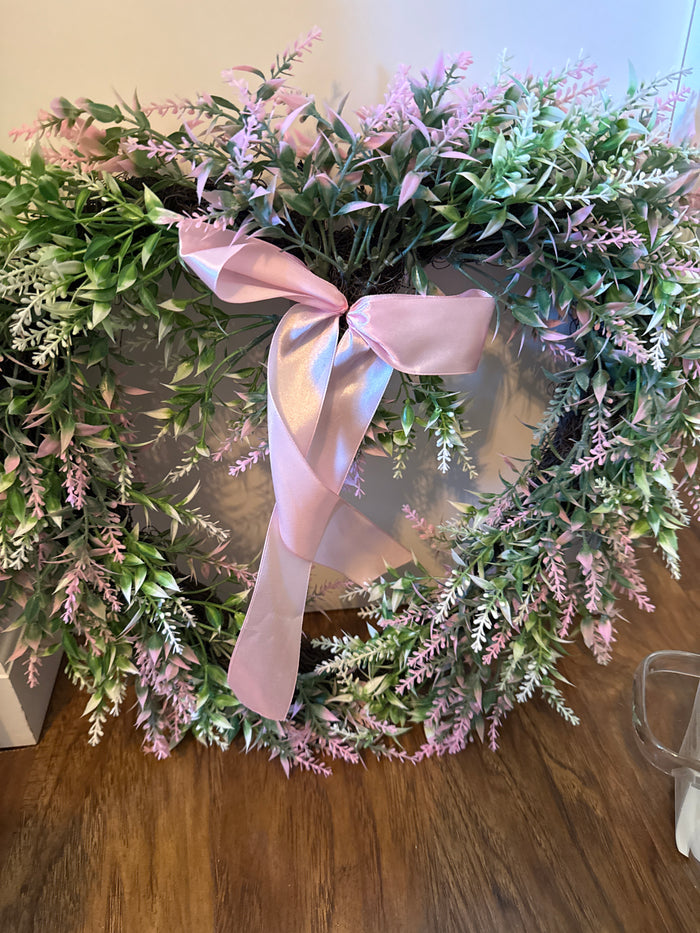 Pink Heart Wreath