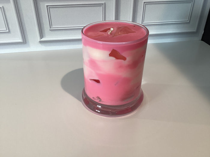 Pink Iced Candle