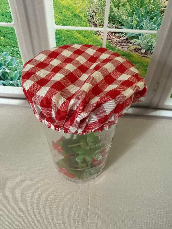 Plaid Jar Covers