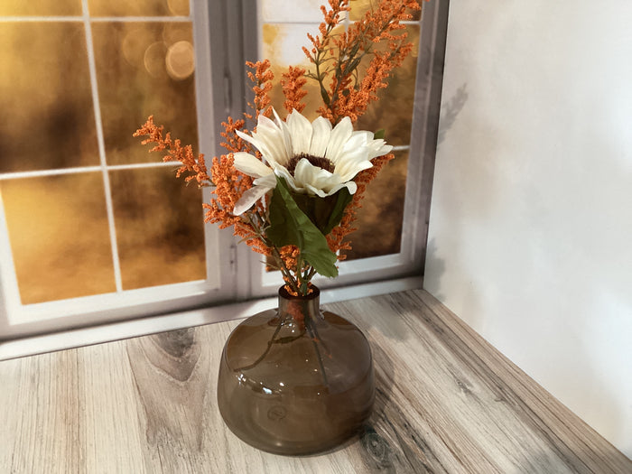 Brown Glass Vase