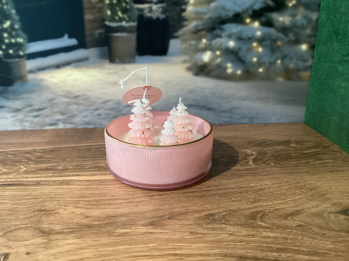 Pink Tree Candle